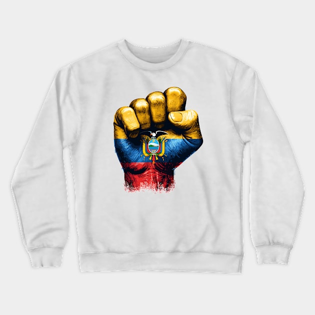 Ecuador Flag Crewneck Sweatshirt by Vehicles-Art